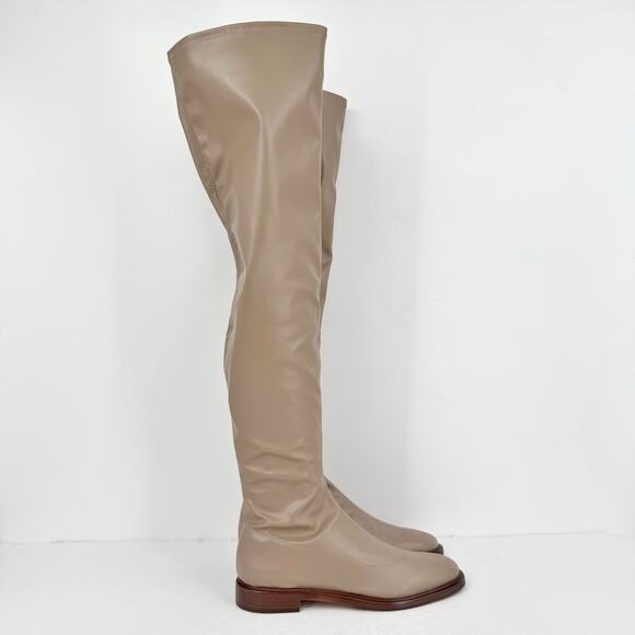 Schutz Womens Kaolin Over The Knee Flat Boots US 8 B EU 38.5 Beige NWOB - Picture 3 of 11